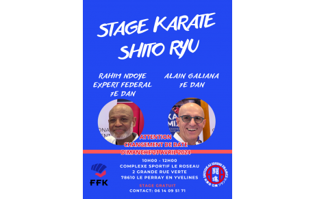 STAGE KARATE SHITO RYU 21 AVRIL 2024